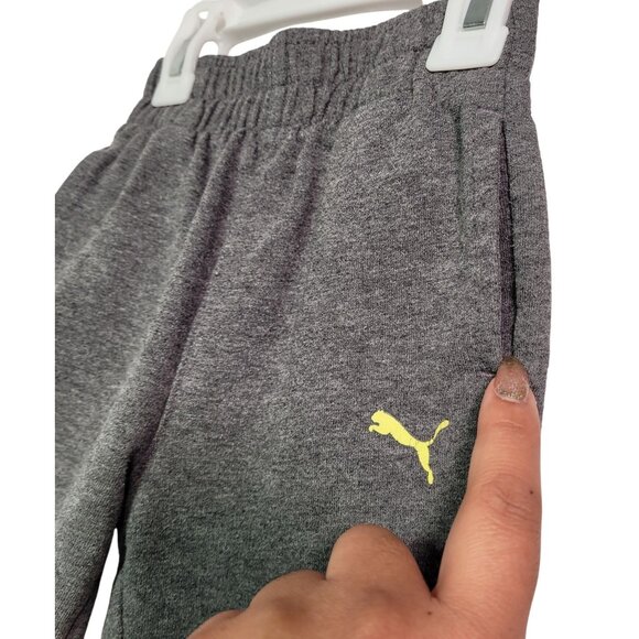 Puma Toddler Jogger Sweatpants Gray & Yellow Logo Size 2T Used - Picture 5 of 9